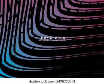 Abstractas fondo oscuro futurista con diseño de gradiente ondulado. Fondo de pantalla 3D realista con líneas fluidas de lujo. Fondo elegante para carteles, Sitios web, folletos, tarjetas, Anuncios, App, etc.