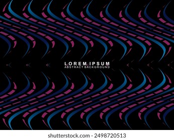 Abstract futuristic dark background with waving gradient design. Realistic 3d wallpaper with luxurious flowing lines. Elegant background for posters, websites, brochures, cards, banners, apps, etc.