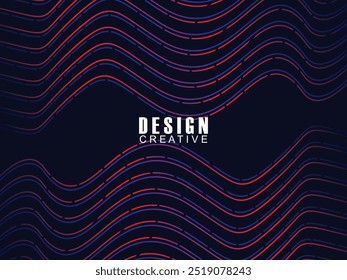 Abstract futuristic dark background with waving gradient design. Realistic 3d wallpaper with luxurious flowing lines. Elegant background for posters, websites, brochures, cards, banners, apps, etc.