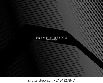 Abstract futuristic dark black background with modern design. Realistic 3d wallpaper with luxurious flowing lines. Elegant background for posters, websites, brochures, cards, banners, apps, etc.
