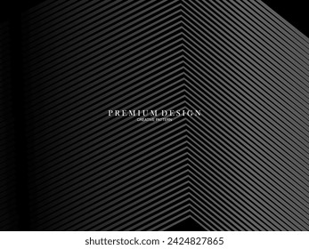 Abstract futuristic dark black background with modern design. Realistic 3d wallpaper with luxurious flowing lines. Elegant background for posters, websites, brochures, cards, banners, apps, etc.