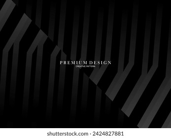 Abstract futuristic dark black background with modern design. Realistic 3d wallpaper with luxurious flowing lines. Elegant background for posters, websites, brochures, cards, banners, apps, etc.