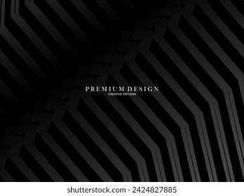 Abstract futuristic dark black background with modern design. Realistic 3d wallpaper with luxurious flowing lines. Elegant background for posters, websites, brochures, cards, banners, apps, etc.