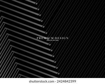 Abstract futuristic dark black background with modern design. Realistic 3d wallpaper with luxurious flowing lines. Elegant background for posters, websites, brochures, cards, banners, apps, etc.