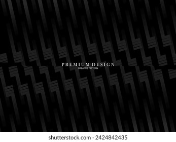Abstract futuristic dark black background with modern design. Realistic 3d wallpaper with luxurious flowing lines. Elegant background for posters, websites, brochures, cards, banners, apps, etc.