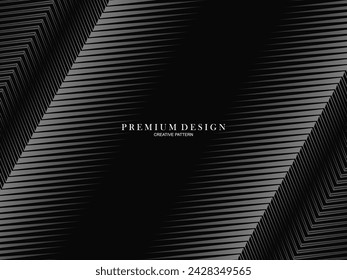 Abstract futuristic dark black background with modern design. Realistic 3d wallpaper with luxurious flowing lines. Premium backgrounds for posters, websites, brochures, cards, banners, apps, etc.