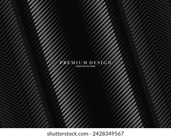 Abstract futuristic dark black background with modern design. Realistic 3d wallpaper with luxurious flowing lines. Premium backgrounds for posters, websites, brochures, cards, banners, apps, etc.