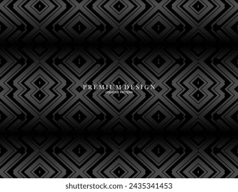 Abstract futuristic dark black background with modern design. Realistic 3d wallpaper with luxurious flowing lines. Elegant background for posters, websites, brochures, cards, banners, apps, etc.