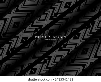 Abstract futuristic dark black background with modern design. Realistic 3d wallpaper with luxurious flowing lines. Elegant background for posters, websites, brochures, cards, banners, apps, etc.
