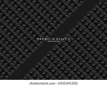 Abstract futuristic dark black background with modern design. Realistic 3d wallpaper with luxurious flowing lines. Elegant background for posters, websites, brochures, cards, banners, apps, etc.
