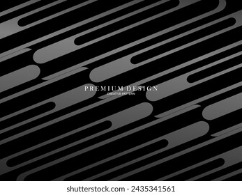 Abstract futuristic dark black background with modern design. Realistic 3d wallpaper with luxurious flowing lines. Elegant background for posters, websites, brochures, cards, banners, apps, etc.
