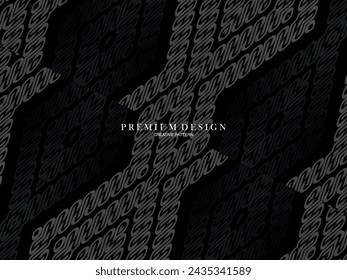 Abstract futuristic dark black background with modern design. Realistic 3d wallpaper with luxurious flowing lines. Elegant background for posters, websites, brochures, cards, banners, apps, etc.