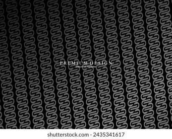 Abstract futuristic dark black background with modern design. Realistic 3d wallpaper with luxurious flowing lines. Elegant background for posters, websites, brochures, cards, banners, apps, etc.