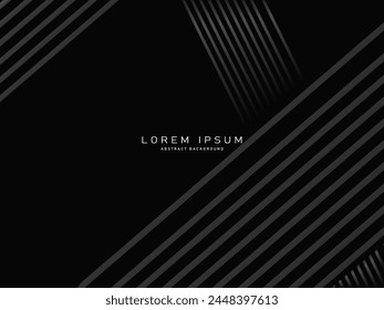 Abstract futuristic dark black background with modern design. Realistic 3d wallpaper with luxurious flowing lines. Elegant background for posters, websites, brochures, cards, banners, apps, etc.