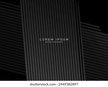 Abstract futuristic dark black background with modern design. Realistic 3d wallpaper with luxurious flowing lines. Elegant background for posters, websites, brochures, cards, banners, apps, etc.