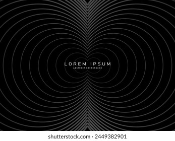 Abstract futuristic dark black background with modern design. Realistic 3d wallpaper with luxurious flowing lines. Elegant background for posters, websites, brochures, cards, banners, apps, etc.