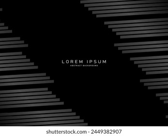 Abstract futuristic dark black background with modern design. Realistic 3d wallpaper with luxurious flowing lines. Elegant background for posters, websites, brochures, cards, banners, apps, etc.