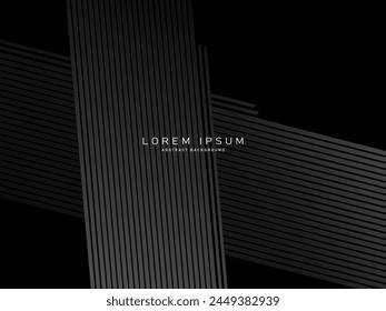 Abstract futuristic dark black background with modern design. Realistic 3d wallpaper with luxurious flowing lines. Elegant background for posters, websites, brochures, cards, banners, apps, etc.