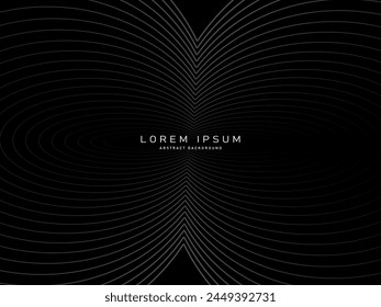 Abstract futuristic dark black background with modern design. Realistic 3d wallpaper with luxurious flowing lines. Elegant background for posters, websites, brochures, cards, banners, apps, etc.