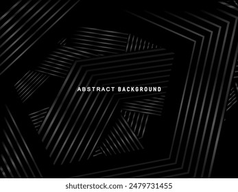 Abstract futuristic dark black background with modern design. Realistic 3d wallpaper with luxurious flowing lines. Elegant background for posters, websites, brochures, cards, banners, apps, etc.