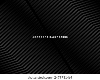 Abstract futuristic dark black background with modern design. Realistic 3d wallpaper with luxurious flowing lines. Elegant background for posters, websites, brochures, cards, banners, apps, etc.
