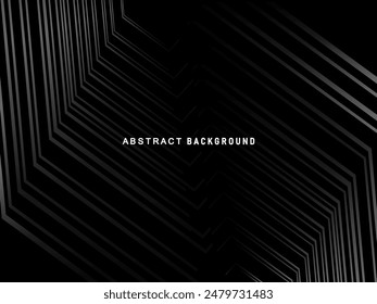 Abstract futuristic dark black background with modern design. Realistic 3d wallpaper with luxurious flowing lines. Elegant background for posters, websites, brochures, cards, banners, apps, etc.