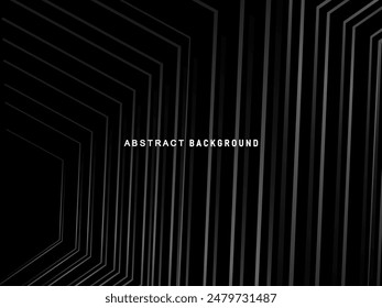 Abstract futuristic dark black background with modern design. Realistic 3d wallpaper with luxurious flowing lines. Elegant background for posters, websites, brochures, cards, banners, apps, etc.