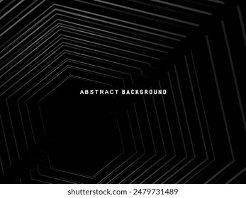 Abstractas fondo negro oscuro futurista con diseño moderno. Fondo de pantalla 3D realista con líneas fluidas de lujo. Fondo elegante para carteles, Sitios web, folletos, tarjetas, Anuncios, App, etc.
