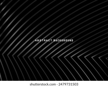 Abstract futuristic dark black background with modern design. Realistic 3d wallpaper with luxurious flowing lines. Elegant background for posters, websites, brochures, cards, banners, apps, etc.