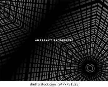 Abstract futuristic dark black background with modern design. Realistic 3d wallpaper with luxurious flowing lines. Elegant background for posters, websites, brochures, cards, banners, apps, etc.