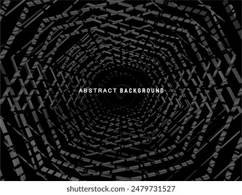 Abstract futuristic dark black background with modern design. Realistic 3d wallpaper with luxurious flowing lines. Elegant background for posters, websites, brochures, cards, banners, apps, etc.