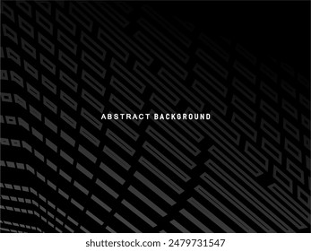 Abstract futuristic dark black background with modern design. Realistic 3d wallpaper with luxurious flowing lines. Elegant background for posters, websites, brochures, cards, banners, apps, etc.