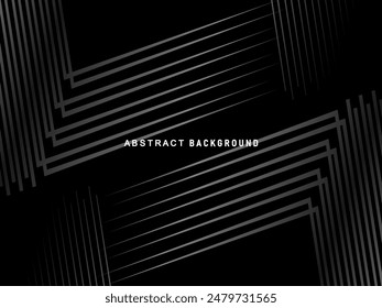 Abstract futuristic dark black background with modern design. Realistic 3d wallpaper with luxurious flowing lines. Elegant background for posters, websites, brochures, cards, banners, apps, etc.