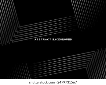 Abstract futuristic dark black background with modern design. Realistic 3d wallpaper with luxurious flowing lines. Elegant background for posters, websites, brochures, cards, banners, apps, etc.