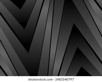 Abstract futuristic dark black background with waving design. Realistic 3d wallpaper with luxurious flowing lines. Elegant background for posters, websites, brochures, cards, banners, apps etc.