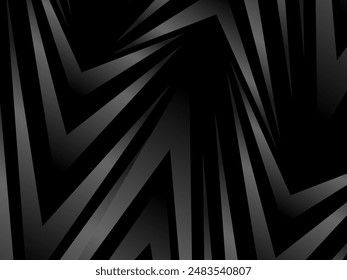 Abstract futuristic dark black background with waving design. Realistic 3d wallpaper with luxurious flowing lines. Elegant background for posters, websites, brochures, cards, banners, apps etc.