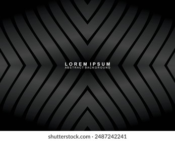 Abstract futuristic dark black background with modern design. Realistic 3d wallpaper with luxurious flowing lines. Elegant background for posters, websites, brochures, cards, banners, apps, etc.