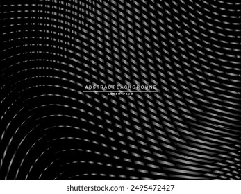 Abstract futuristic dark black background with modern design. Realistic 3d wallpaper with luxurious flowing lines. Elegant background for posters, websites, brochures, cards, banners, apps, etc.