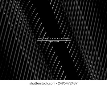 Abstract futuristic dark black background with modern design. Realistic 3d wallpaper with luxurious flowing lines. Elegant background for posters, websites, brochures, cards, banners, apps, etc.