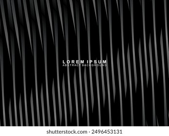 Abstract futuristic dark black background with wave design. Realistic 3d wallpaper with luxurious flowing lines. Perfect background for posters, technology, brochures, banners, applications, etc.