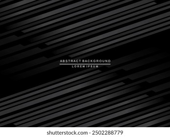 Abstract futuristic dark black background with wave design. Realistic 3d wallpaper with luxurious flowing lines. Perfect background for posters, websites, brochures, banners, applications, etc.