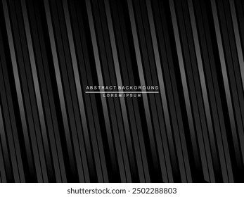 Abstract futuristic dark black background with wave design. Realistic 3d wallpaper with luxurious flowing lines. Perfect background for posters, websites, brochures, banners, applications, etc.