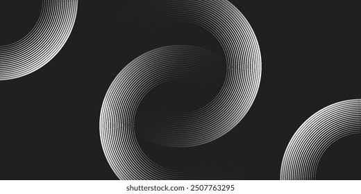 Abstract futuristic dark black background with wave design. Realistic, luxurious flowing lines. Perfect background for posters, websites, brochures, banners, applications, etc, modern, art