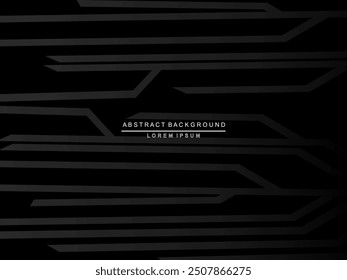 Abstract futuristic dark black background with modern design. Realistic 3d wallpaper with luxurious flowing lines. Elegant background for posters, websites, brochures, cards, banners, apps, etc.