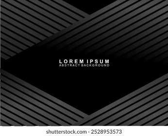 Abstract futuristic dark black background with luxury design. Realistic 3d wallpaper with luxurious flowing lines. Elegant background for posters, websites, brochures, cards, banners, apps, etc.