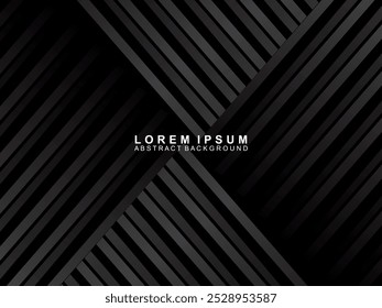 Abstract futuristic dark black background with luxury design. Realistic 3d wallpaper with luxurious flowing lines. Elegant background for posters, websites, brochures, cards, banners, apps, etc.
