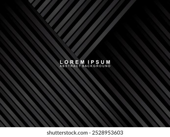 Abstrakter futuristischer dunkelschwarzer Hintergrund mit luxuriösem Design. Realistische 3D Tapete mit luxuriösen fließenden Linien. Eleganter Hintergrund für Poster, Websites, Broschüren, Karten, Banner, Apps usw.