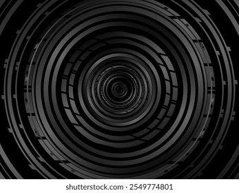 Abstract futuristic dark black background with wave design. Realistic 3d wallpaper with luxurious flowing lines. Perfect background for posters, websites, brochures, banners, applications, etc.