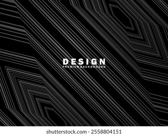 Abstract futuristic dark black background with modern design. Realistic 3d wallpaper with luxurious flowing lines. Elegant background for posters, websites, brochures, cards, banners, apps, etc.