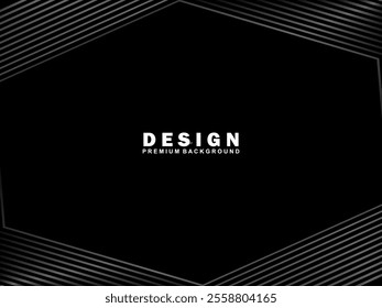 Abstract futuristic dark black background with modern design. Realistic 3d wallpaper with luxurious flowing lines. Elegant background for posters, websites, brochures, cards, banners, apps, etc.